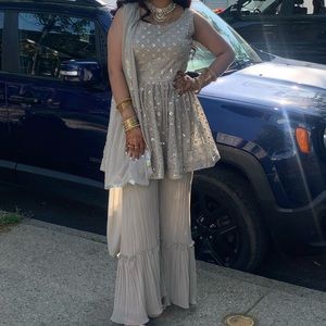 Beige Indian outfit